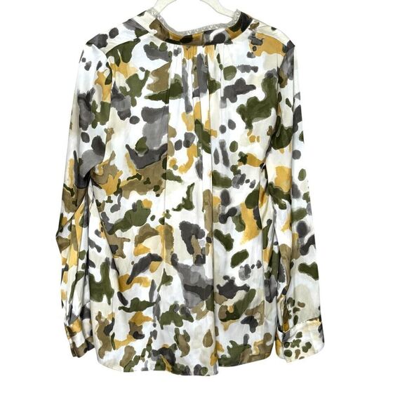 Zadig & Voltaire Size Small Tink Camou Long Sleeved High Low Blouse - Picture 3 of 6